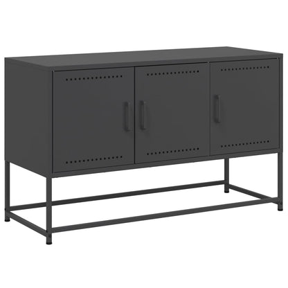 Meuble TV vidaXL noir 100,5x39x60,5 cm acier