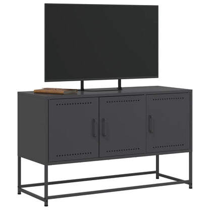 Meuble TV vidaXL noir 100,5x39x60,5 cm acier