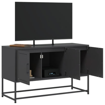 Meuble TV vidaXL noir 100,5x39x60,5 cm acier
