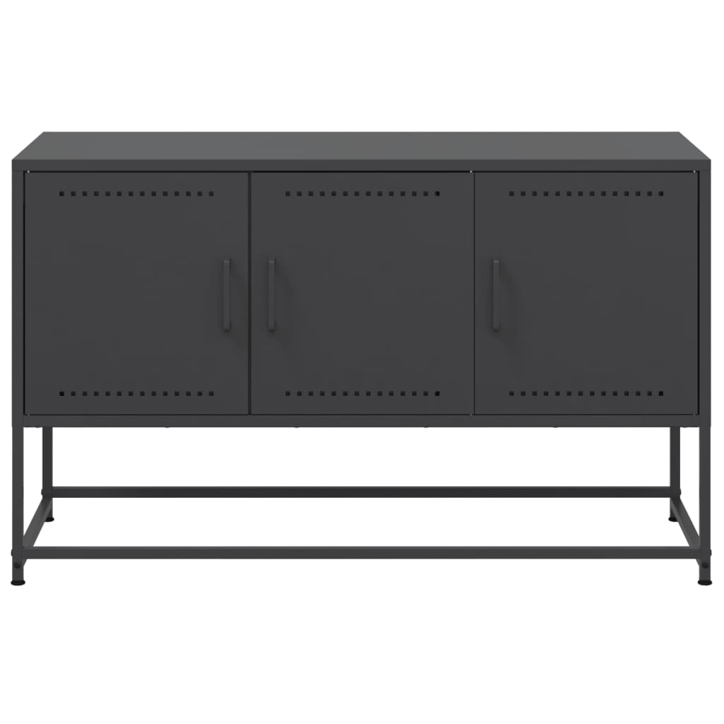 Meuble TV vidaXL noir 100,5x39x60,5 cm acier