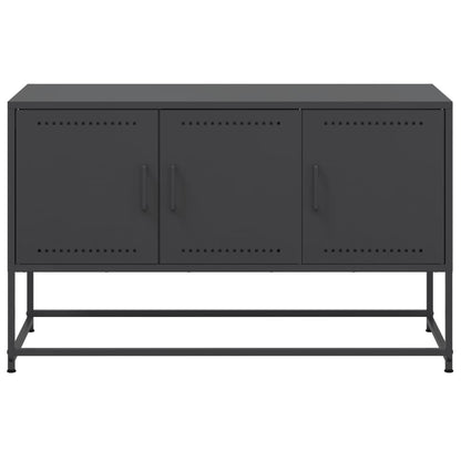 Meuble TV vidaXL noir 100,5x39x60,5 cm acier