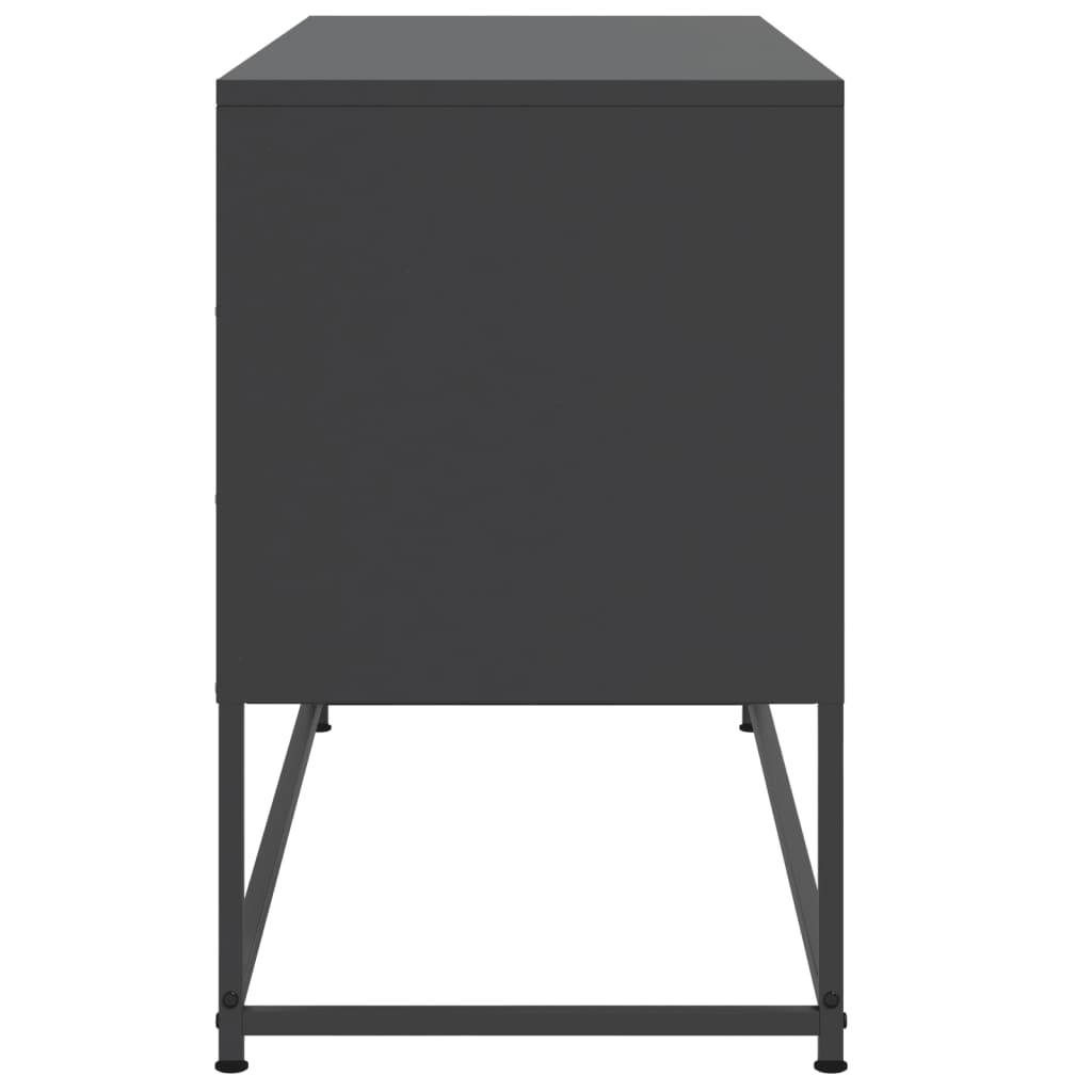Meuble TV vidaXL noir 100,5x39x60,5 cm acier