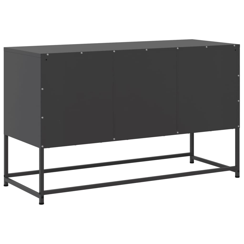 Meuble TV vidaXL noir 100,5x39x60,5 cm acier