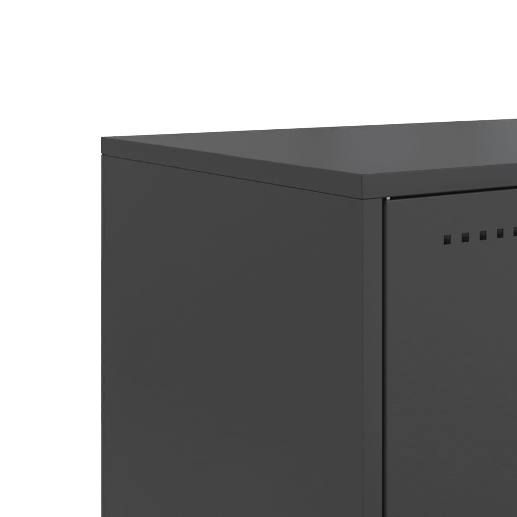 Meuble TV vidaXL noir 100,5x39x60,5 cm acier