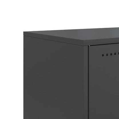 Meuble TV vidaXL noir 100,5x39x60,5 cm acier