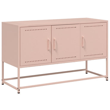 vidaXL Meuble TV Rose 100,5x39x60,5 cm Acier