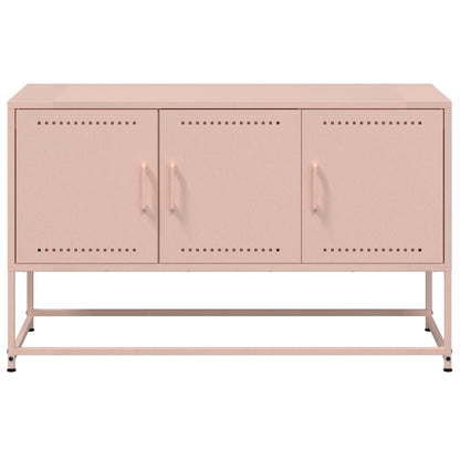 vidaXL Meuble TV Rose 100,5x39x60,5 cm Acier