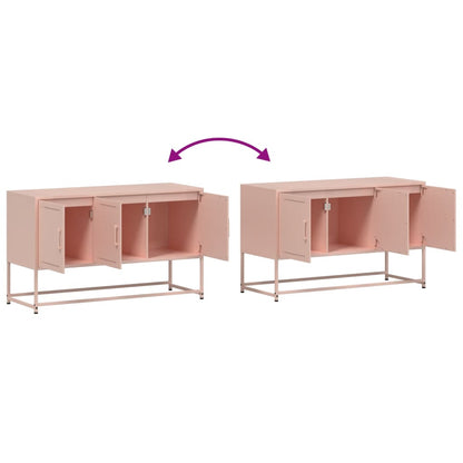 vidaXL Meuble TV Rose 100,5x39x60,5 cm Acier