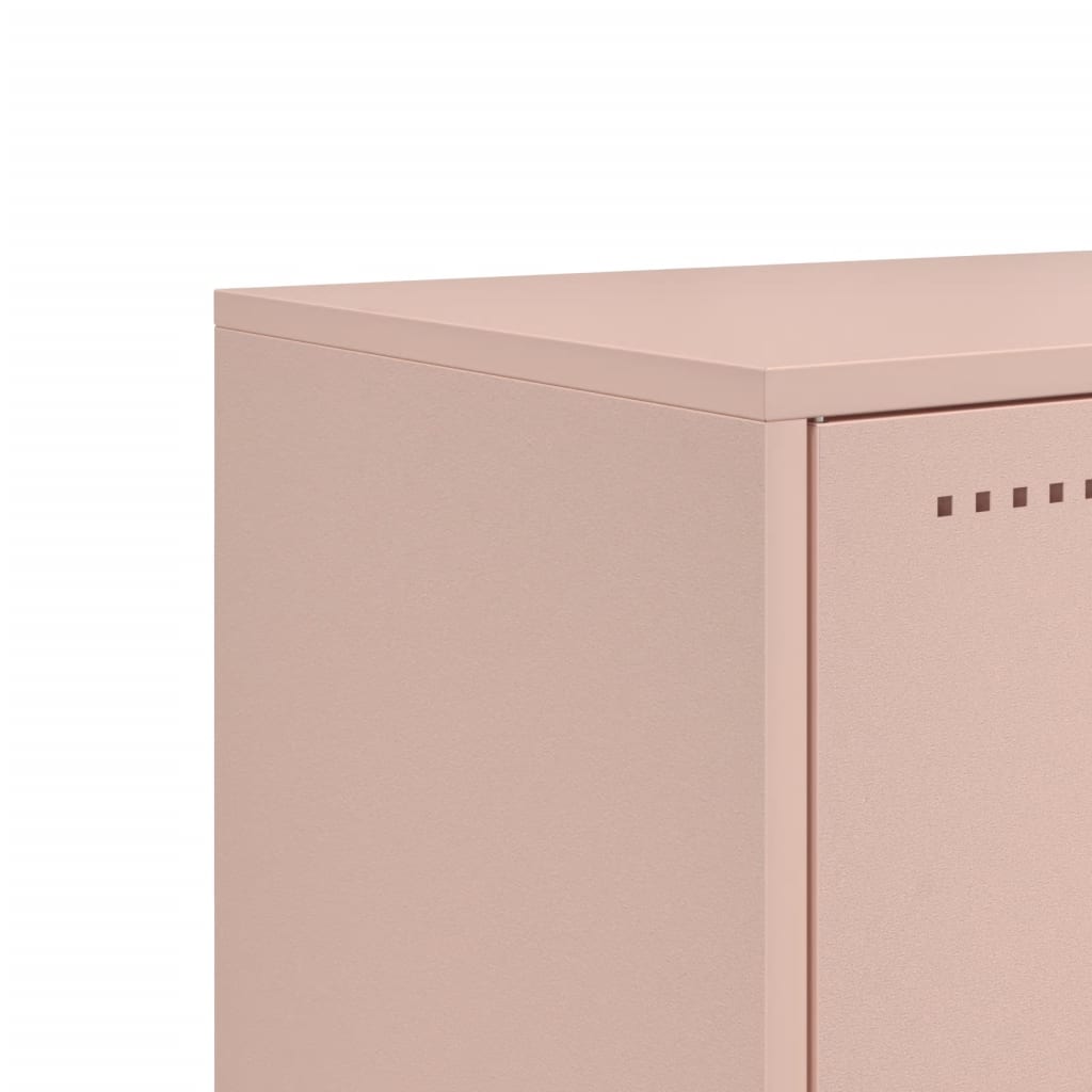 vidaXL Meuble TV Rose 100,5x39x60,5 cm Acier