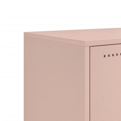 vidaXL Meuble TV Rose 100,5x39x60,5 cm Acier