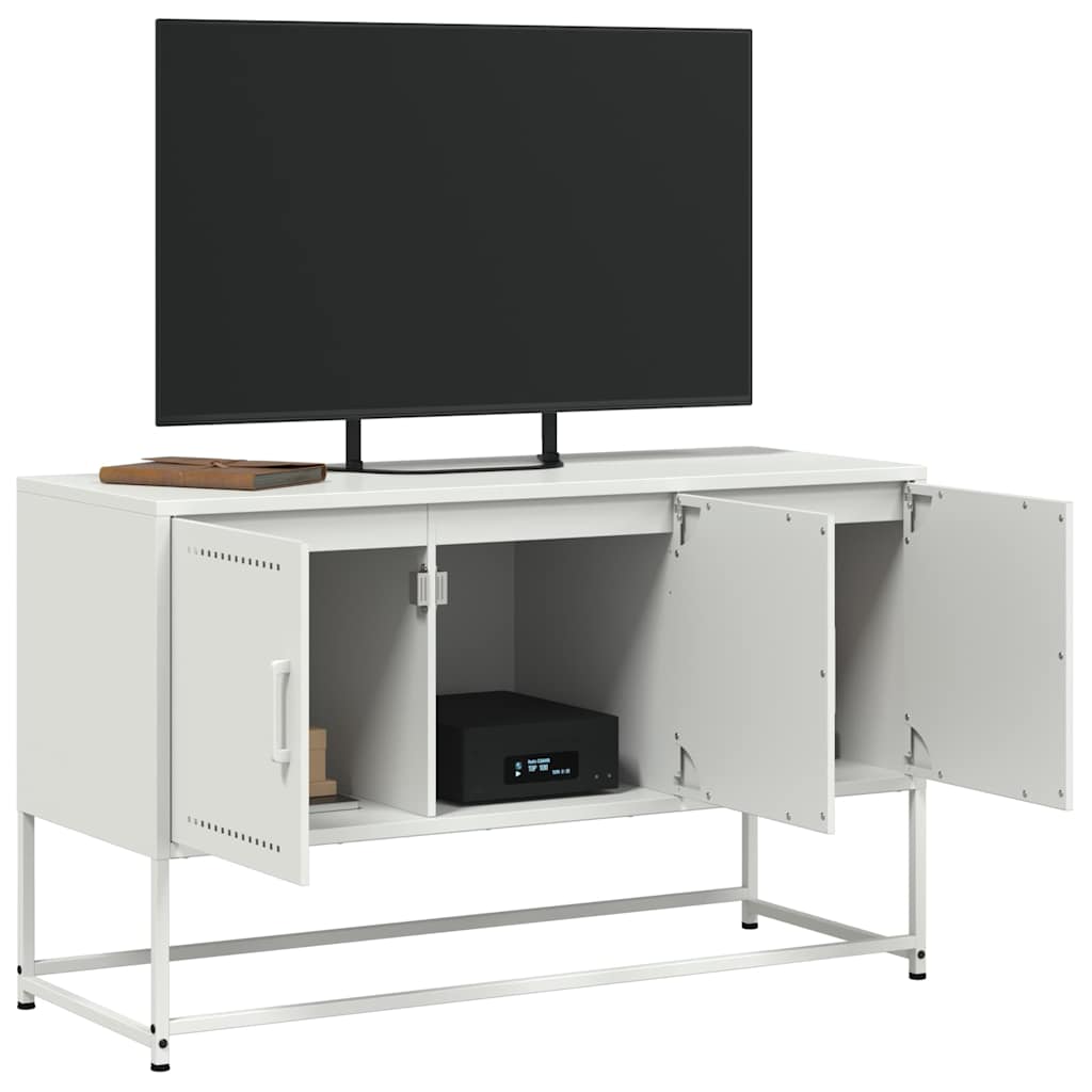 TV-Schrank Weiß 100,5x39x60,5 cm Stahl