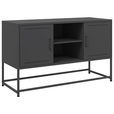 Meuble TV vidaXL noir 100,5x39x60,5 cm acier