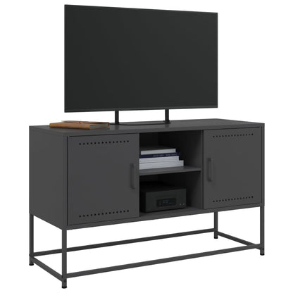 Meuble TV vidaXL noir 100,5x39x60,5 cm acier