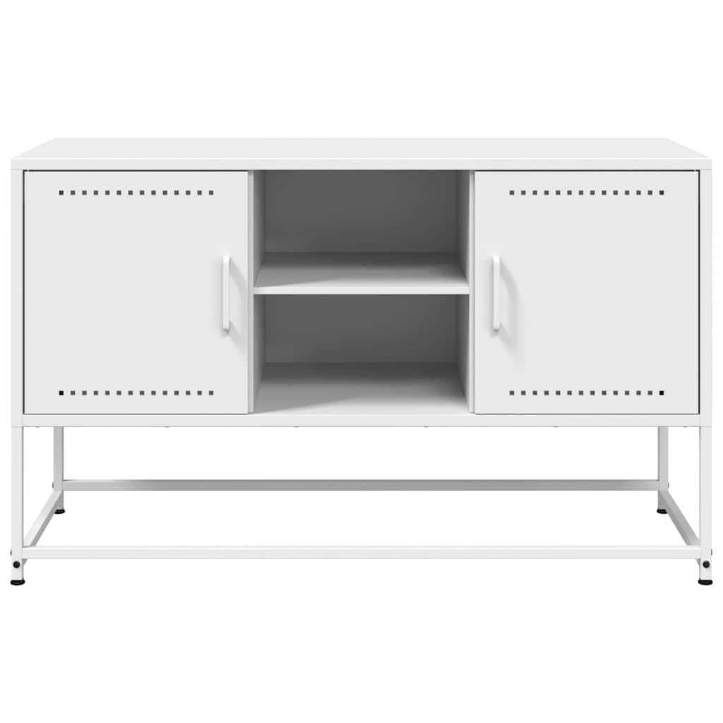 TV-Schrank Weiß 100,5x39x60,5 cm Stahl