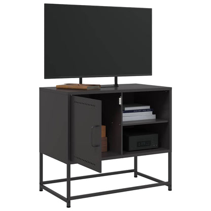 vidaXL TV-Schrank Schwarz 68x39x60,5 cm Stahl