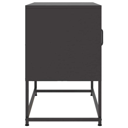 vidaXL TV-Schrank Schwarz 68x39x60,5 cm Stahl