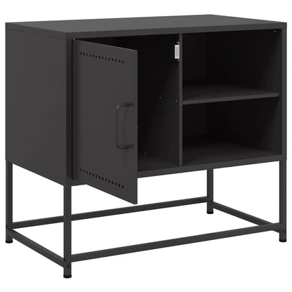 vidaXL TV-Schrank Schwarz 68x39x60,5 cm Stahl