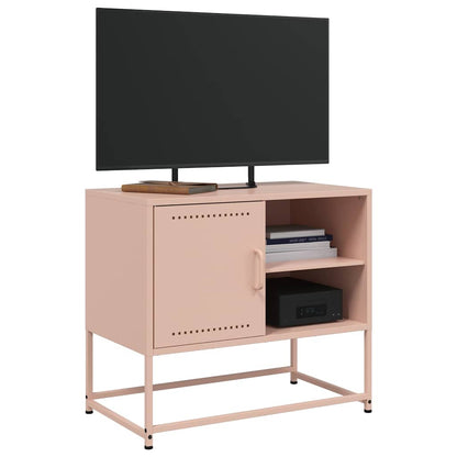 vidaXL Meuble TV Rose 68x39x60,5 cm Acier