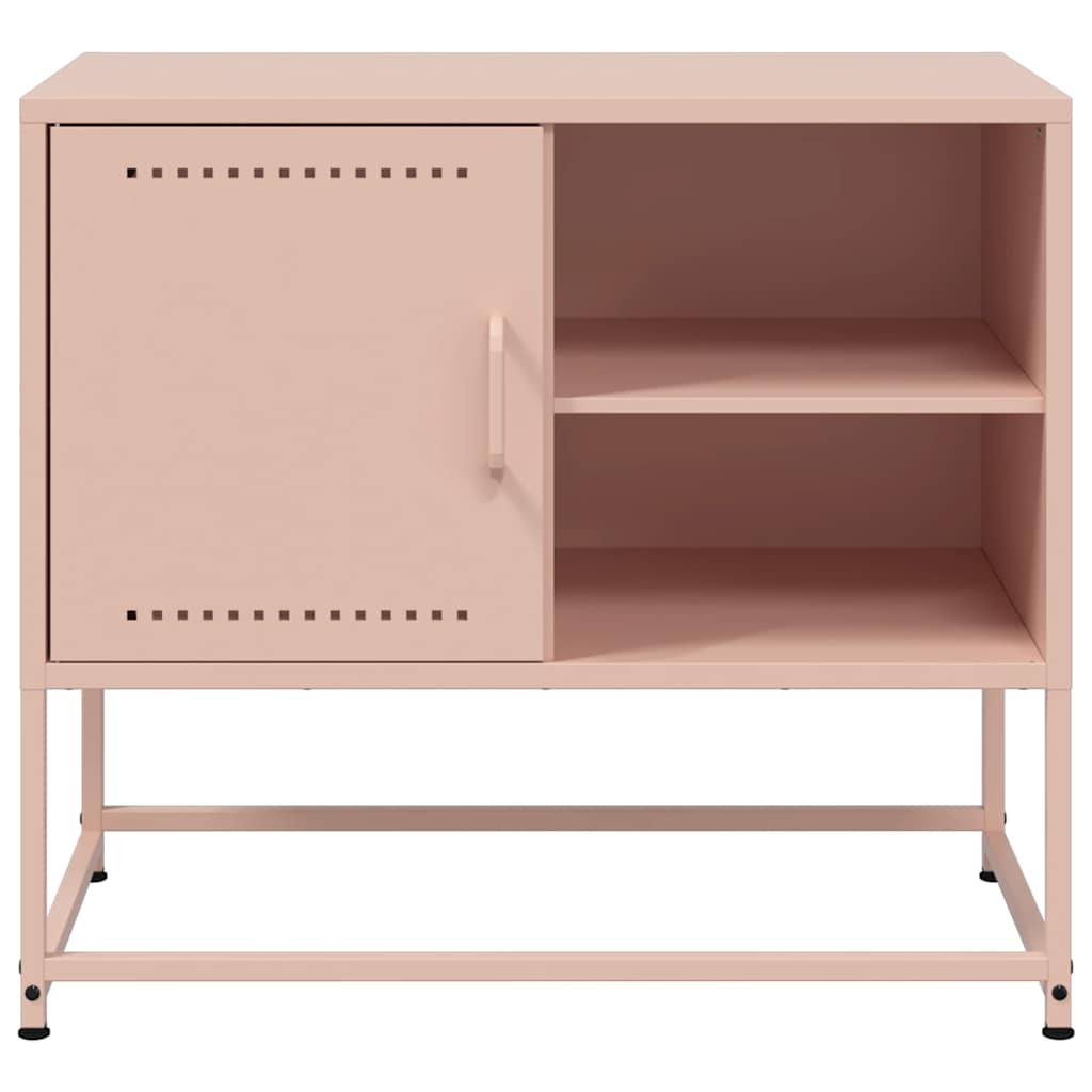 vidaXL Meuble TV Rose 68x39x60,5 cm Acier