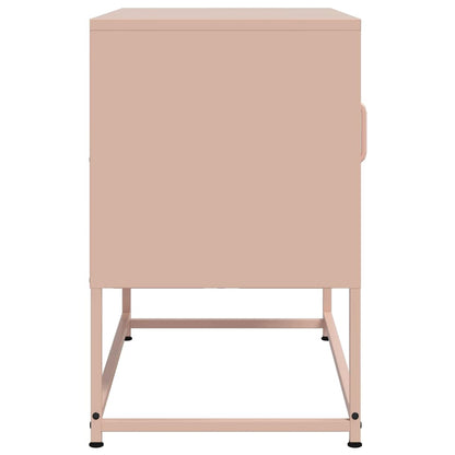 vidaXL Meuble TV Rose 68x39x60,5 cm Acier