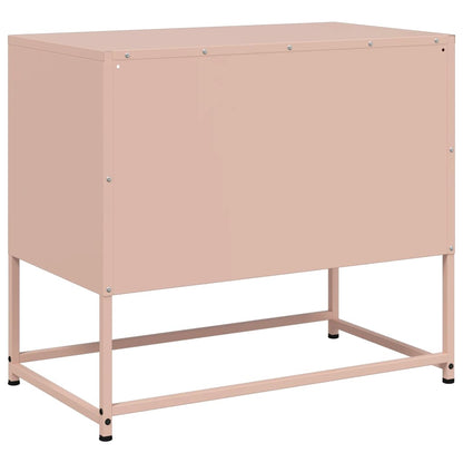 vidaXL Meuble TV Rose 68x39x60,5 cm Acier