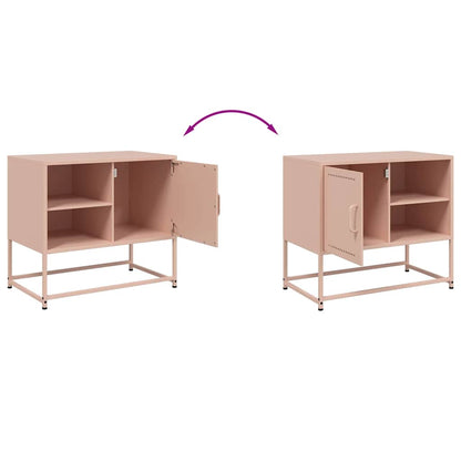 vidaXL Meuble TV Rose 68x39x60,5 cm Acier