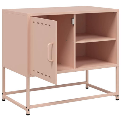 vidaXL Meuble TV Rose 68x39x60,5 cm Acier