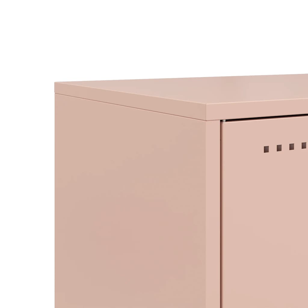 vidaXL Meuble TV Rose 68x39x60,5 cm Acier