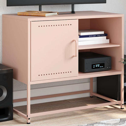 vidaXL Meuble TV Rose 68x39x60,5 cm Acier