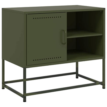Meuble TV vidaXL vert olive 68x39x60,5 cm acier