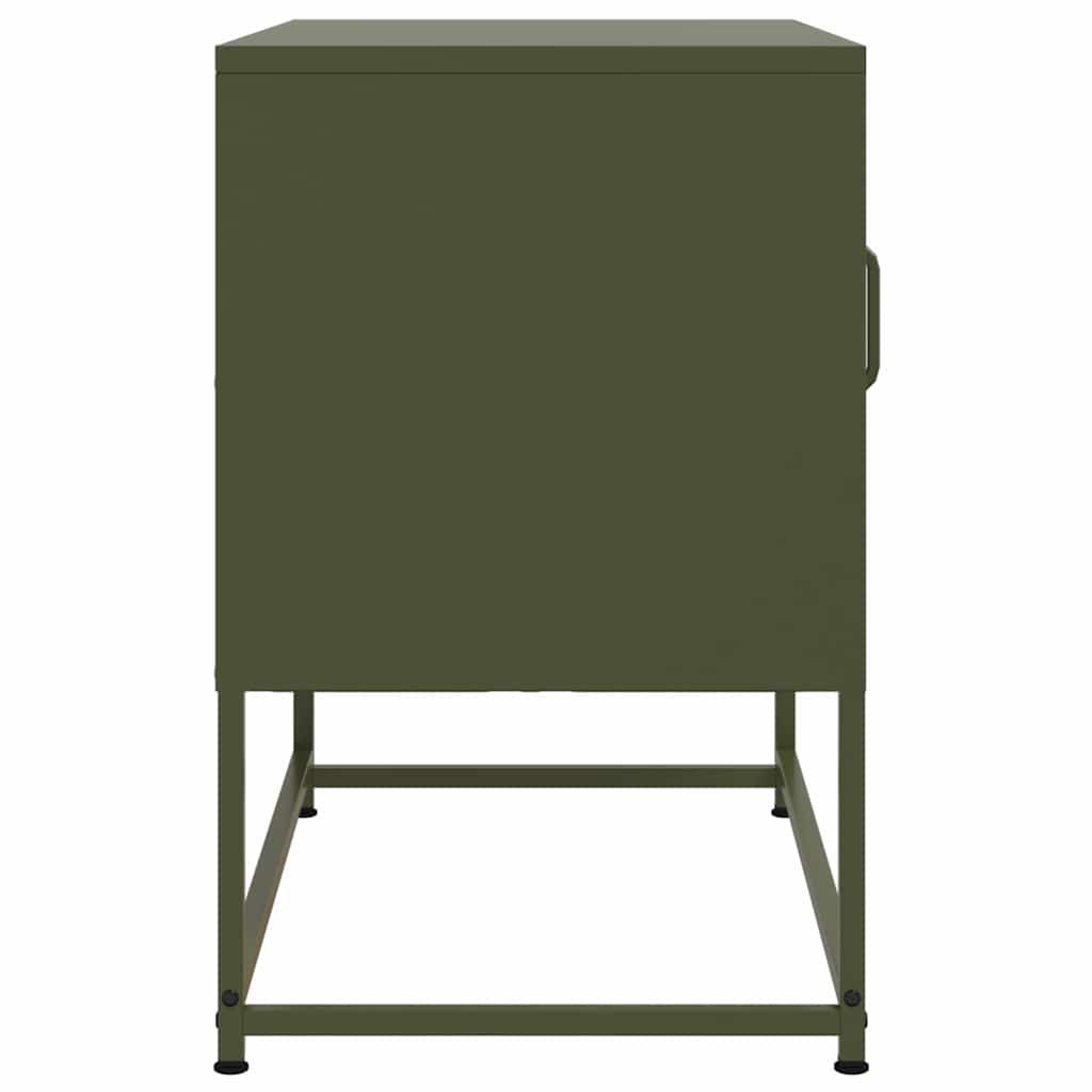 Meuble TV vidaXL vert olive 68x39x60,5 cm acier