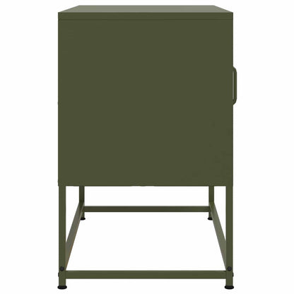 Meuble TV vidaXL vert olive 68x39x60,5 cm acier