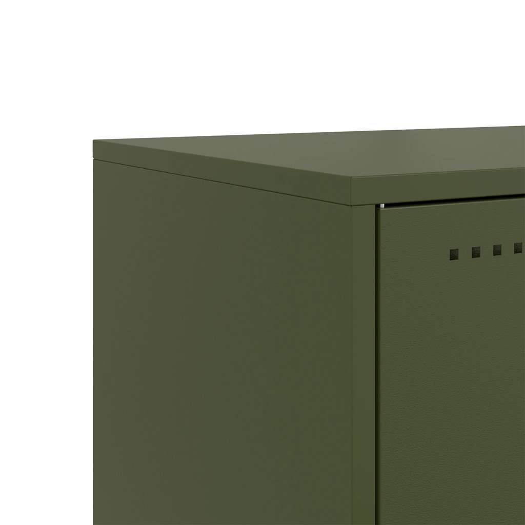 Meuble TV vidaXL vert olive 68x39x60,5 cm acier
