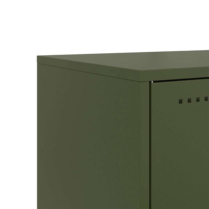 Meuble TV vidaXL vert olive 68x39x60,5 cm acier