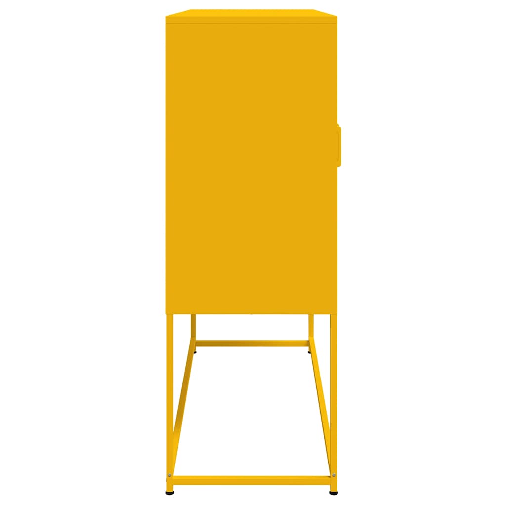 Highboard Senfgelb 100,5x39x107 cm Stahl