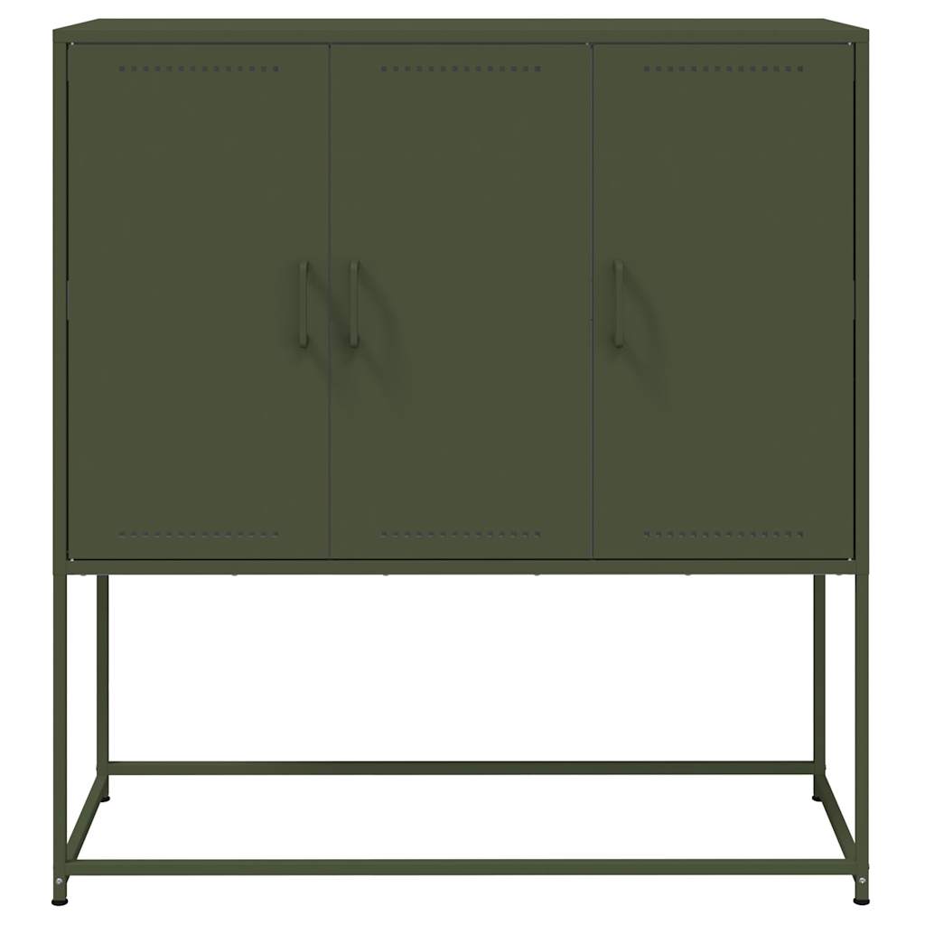 Sideboard Olivgrün 100,5x39x107 cm Stahl