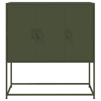 Sideboard Olivgrün 100,5x39x107 cm Stahl