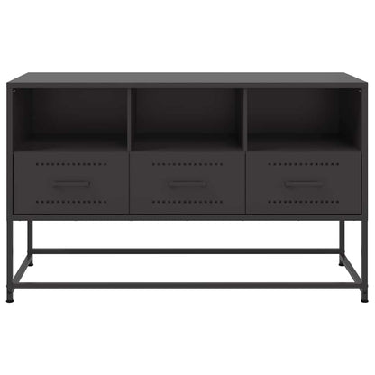 vidaXL Meuble TV Noir 100,5x39x60,5 cm Acier
