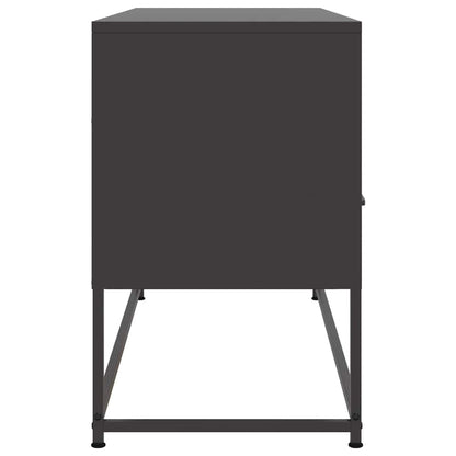 vidaXL Meuble TV Noir 100,5x39x60,5 cm Acier