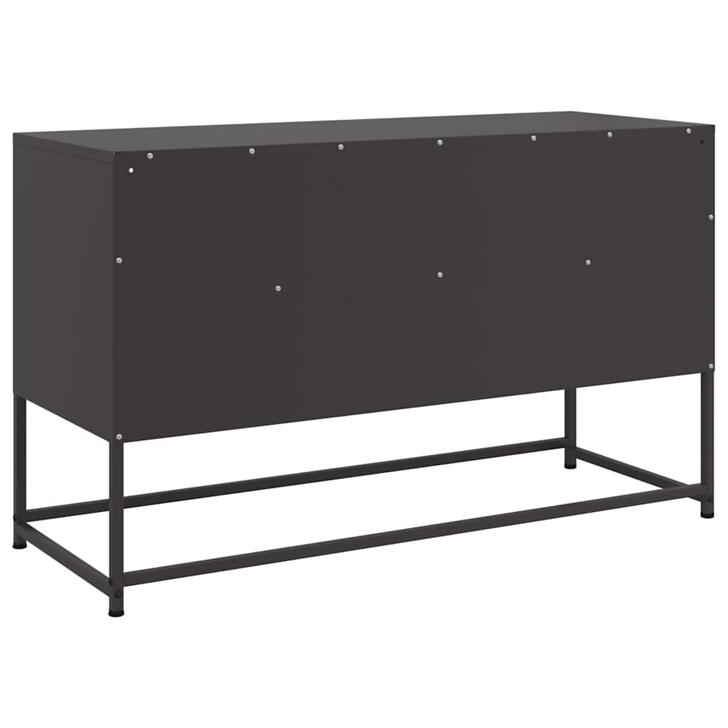 vidaXL Meuble TV Noir 100,5x39x60,5 cm Acier