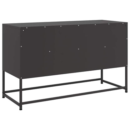 vidaXL Meuble TV Noir 100,5x39x60,5 cm Acier