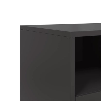 vidaXL Meuble TV Noir 100,5x39x60,5 cm Acier