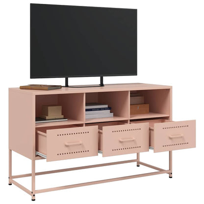 vidaXL TV-Schrank Rosa 100,5x39x60,5 cm Stahl