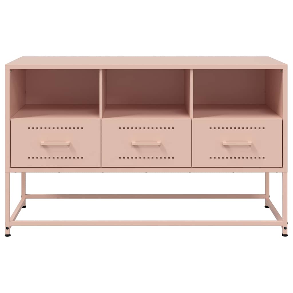 vidaXL TV-Schrank Rosa 100,5x39x60,5 cm Stahl