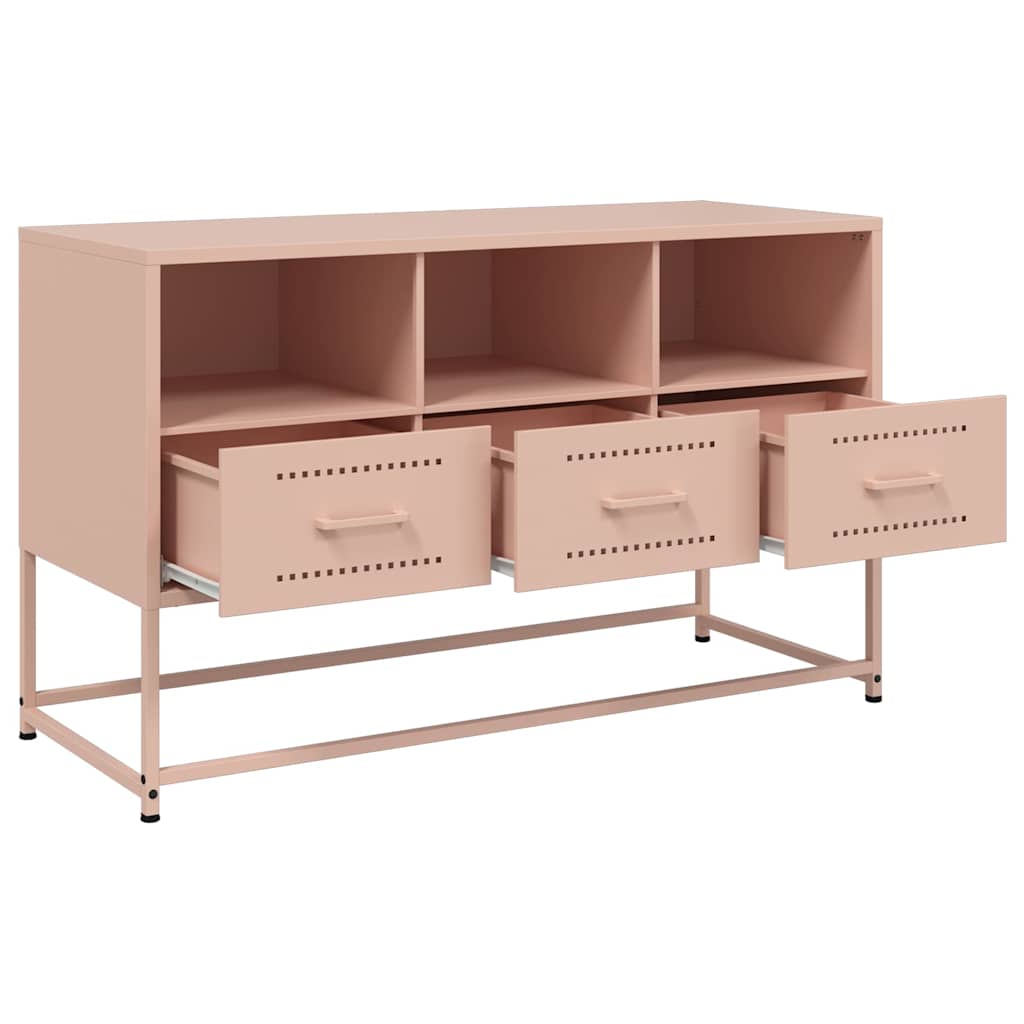 vidaXL TV-Schrank Rosa 100,5x39x60,5 cm Stahl