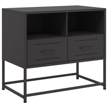 vidaXL Meuble TV Noir 68x39x60,5 cm Acier