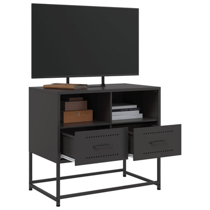 vidaXL Meuble TV Noir 68x39x60,5 cm Acier