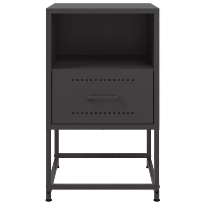 vidaXL Nachttische 2 Stk. Schwarz 36x39x60,5 cm Stahl