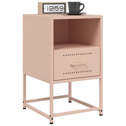 vidaXL Nachttische 2 Stk. Rosa 36x39x60,5 cm Stahl
