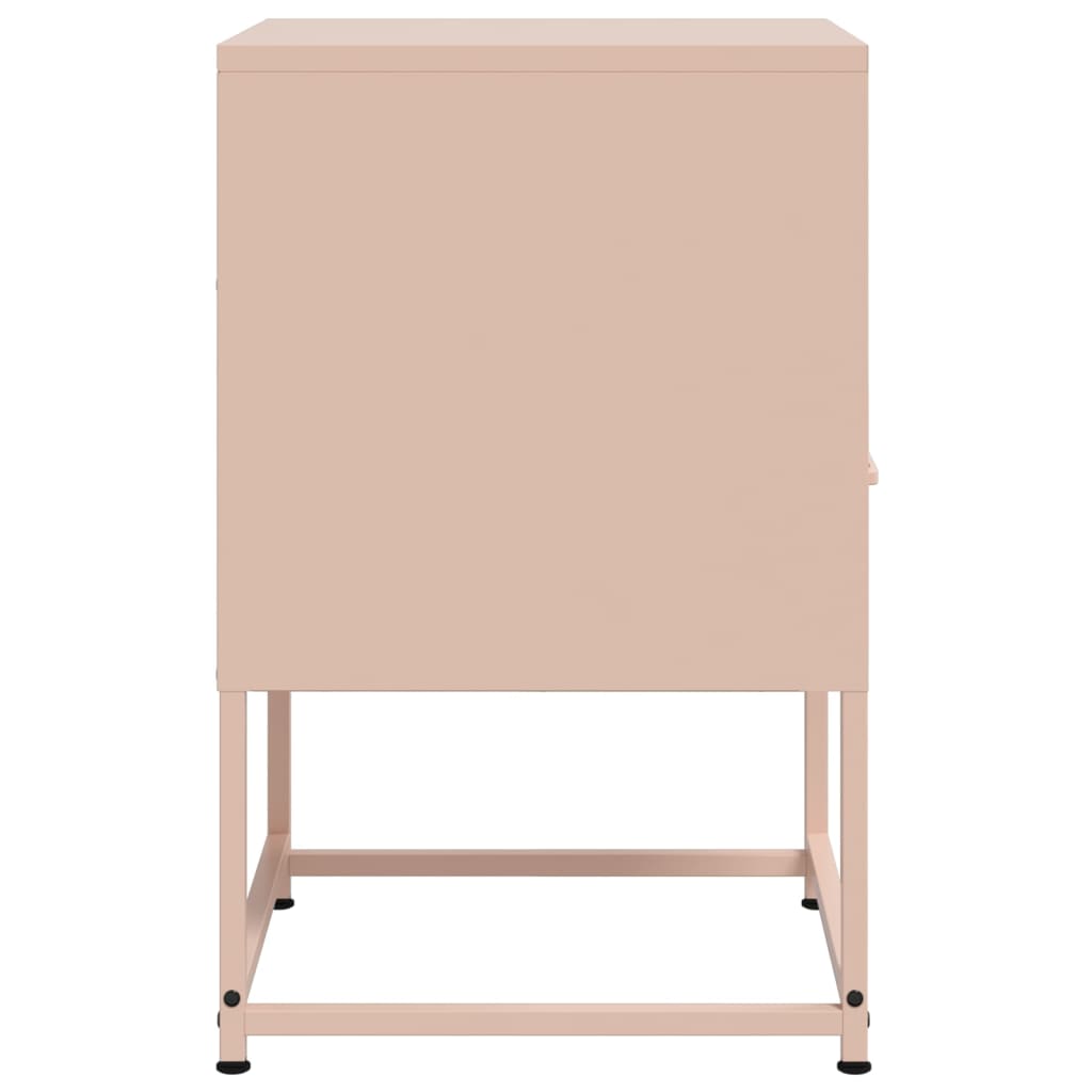 vidaXL Nachttische 2 Stk. Rosa 36x39x60,5 cm Stahl